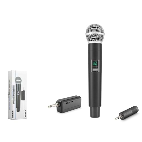 HADRON HDX2801 UHF Kablosuz Mikrofon 6.35 mm Siyah