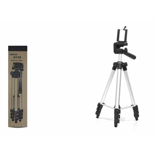 HADRON HDX3110 Telefon Tripodu Ayarlanabilir Başlıklı 100 cm Gri