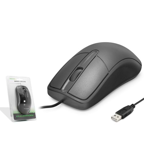 HADRON HDX3261 USB Optik Mouse 1400 DPI 3 Tuş Siyah