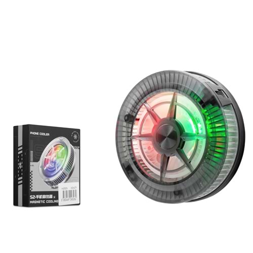 HADRON HDX4379 Manyetik Telefon Soğutucu Fan RGB Siyah