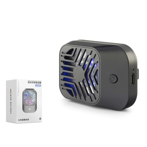HADRON HDX4389 Klipsli Bataryalı Telefon Soğutucu Fan LED Siyah
