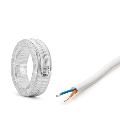 HADRON HDX5031 Yassı Telefon Hat Kablosu 2 Damarlı 100 m Beyaz
