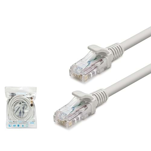 HADRON HDX5048 Cat6 Ethernet Patch Kablosu 1 Gbps 250 MHz 50 m Beyaz