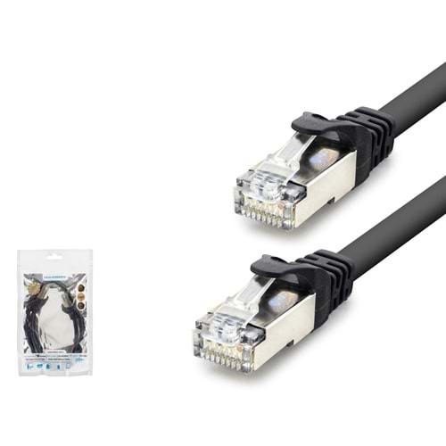 HADRON HDX5089 Cat7 Ethernet Patch Kablosu 10 Gbps 600 MHz 60 cm Siyah