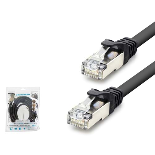 HADRON HDX5092 Cat7 Ethernet Patch Kablosu 10 Gbps 600 MHz 3 m Siyah