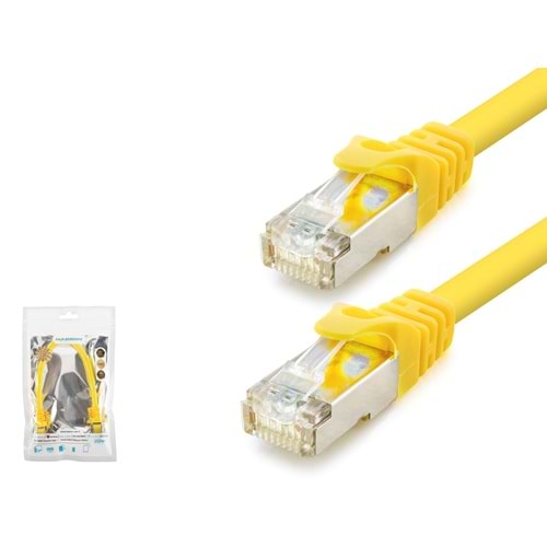 HADRON HDX5103 Cat7 Ethernet Patch Kablosu 10 Gbps 600 MHz 1 m Sarı