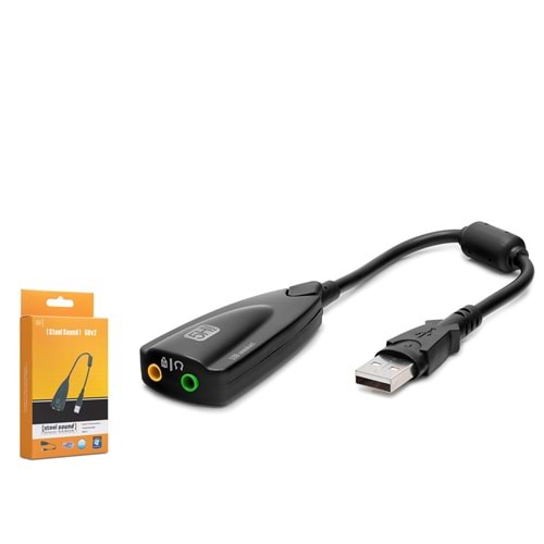 HADRON HDX5254 USB Harici Ses Kartı 7.1 Siyah