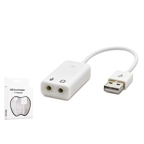 HADRON HDX5263 USB Harici Ses Kartı 7.1 Beyaz