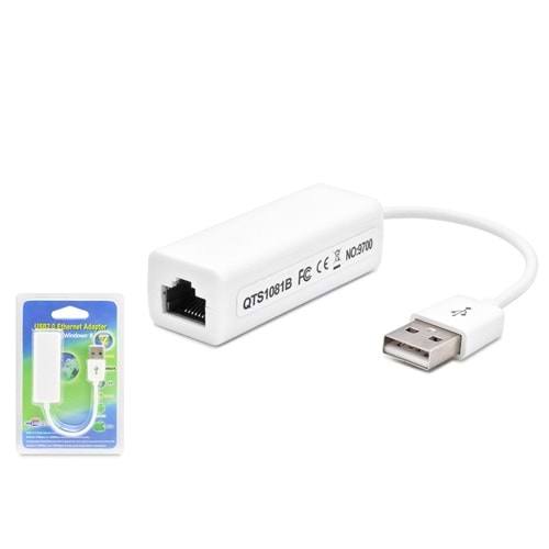HADRON HDX5264 USB 2.0 Ethernet Adaptör 10/100 Mbps Beyaz