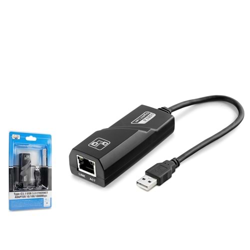 HADRON HDX5274 USB 2.0 Ethernet Adaptör 10/100 Mbps Siyah