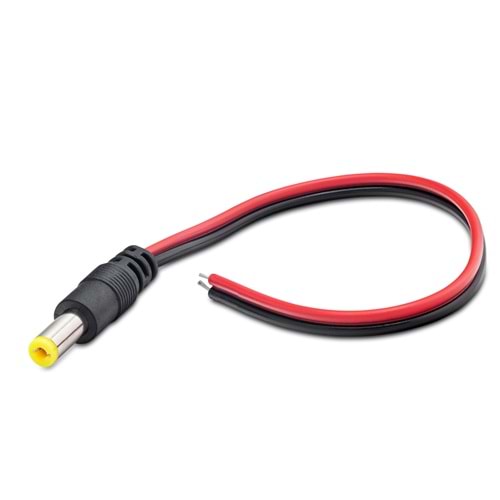 HADRON HDX5505 DC Power Jack Kablosu 5.5x1.7 mm 26 cm Siyah