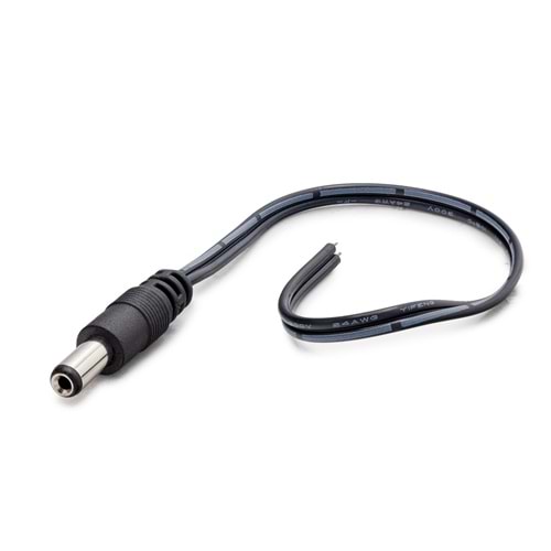 HADRON HDX5506 DC Power Jack Kablosu 5.5x2.0 mm 26 cm Siyah