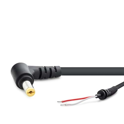 HADRON HDX5511 Laptop Adaptör DC Jack Kablosu 5.5x1.7 mm L Tip 1.2 m 90W Siyah