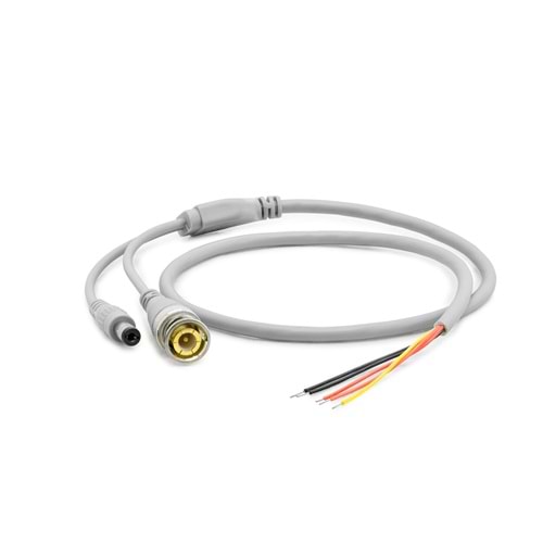 HADRON HDX5530 BNC ve DC Power Jack Kablosu 5.5x2.5 mm 60 cm Beyaz