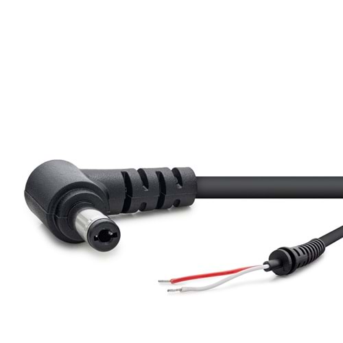HADRON HDX5537 Laptop Adaptör DC Jack Kablosu 5.5x2.5 mm L Tip 1.2 m 90W Siyah