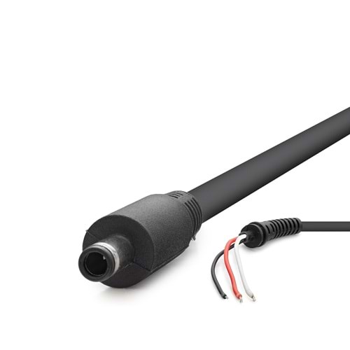 HADRON HDX5547 Laptop Adaptör DC Jack Kablosu 4.5x3.0 mm 3 İletkenli 1.2 m 90W Siyah