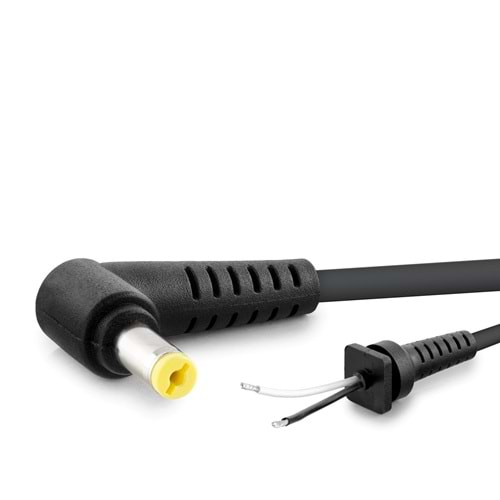 HADRON HDX5561 Laptop Adaptör DC Jack Kablosu 5.5x1.7 mm L Tip 1.2 m 200W Siyah