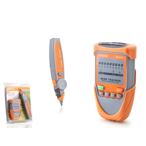 HADRON HDX6524 Wire Tracker Kablo Bulucu ve Network Test Cihazı Turuncu Gri