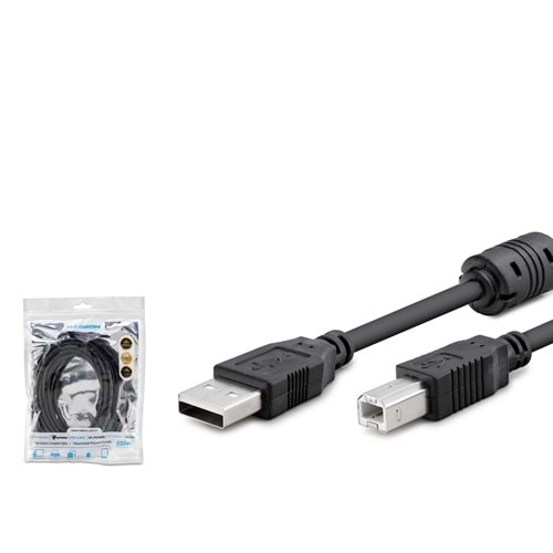 HADRON HDX7507 USB Printer Kablosu 5 m Siyah