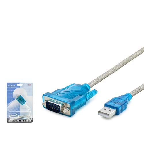 HADRON HDX7512 USB to RS232 Seri Port Dönüştürücü Kablosu 84 cm Gri Mavi