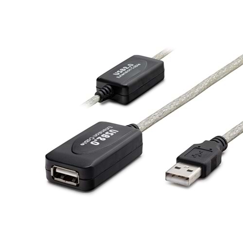 HADRON HDX7515 USB Active Repeater Uzatma Kablosu 20 m Siyah