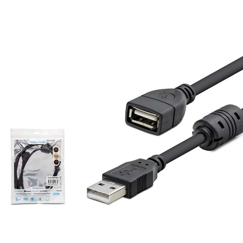 HADRON HDX7533 USB Uzatma Kablosu 1.5 m Siyah