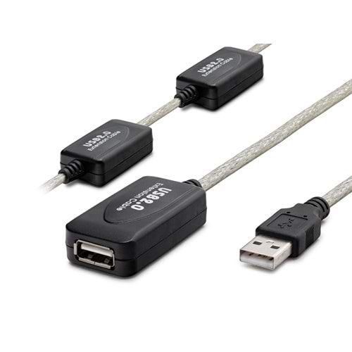 HADRON HDX7537 USB Active Repeater Uzatma Kablosu 15 m Siyah