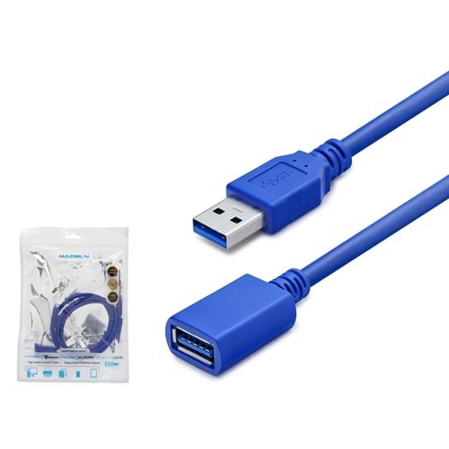 HADRON HDX7539 USB 3.0 Uzatma Kablosu 1 m Mavi