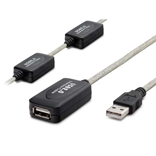 HADRON HDX7546 USB Active Repeater Uzatma Kablosu 25 m Siyah