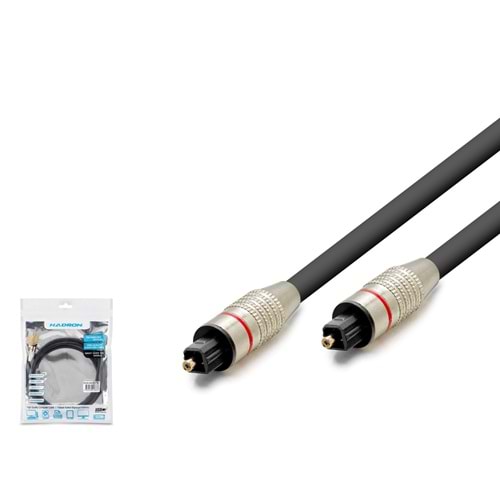 HADRON HDX7758 Toslink Fiber Optik Ses Kablosu 1.5 m Siyah