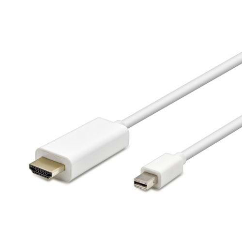 HADRON HDX7759 Mini DisplayPort to HDMI Görüntü Kablosu 1.8 m Beyaz