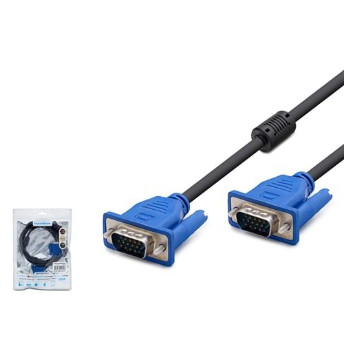 HADRON HDX7793 VGA Kablo OD 7.8 mm 25 m Siyah Mavi