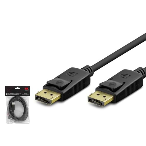 HADRON HDX7798 DisplayPort Görüntü Kablosu 4K 144 Hz 3 m Siyah