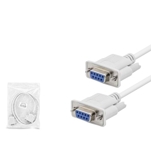 HADRON HDX7800 RS232 DB9 Seri Port Bağlantı Kablosu 9 Pin 1.5 m Beyaz