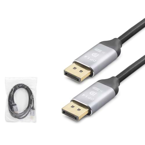 HADRON HDX7871 DisplayPort Görüntü Kablosu 8K 144 Hz 1.8 m Siyah