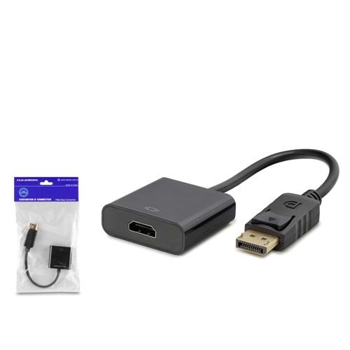 HADRON HDX7873 DisplayPort to HDMI Görüntü Dönüştürücü 4K 30 Hz Siyah