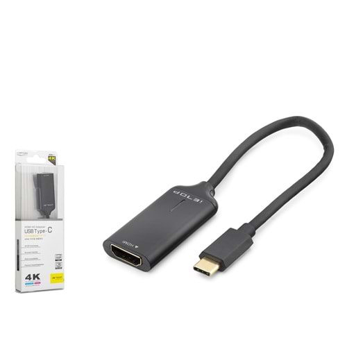 iETOP HDX7898 Type-C to HDMI Görüntü Dönüştürücü 4K 30Hz 20 cm Siyah