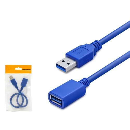 HADRON HN4529 USB 3.0 Uzatma Kablosu 40 cm Mavi
