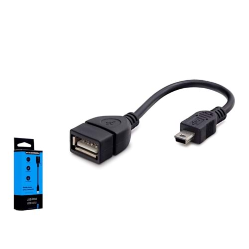 HADRON HN4591K Mini USB to USB OTG Dönüştürücü Kablo Siyah
