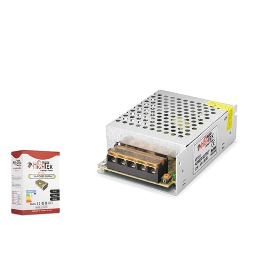 HIGHTEK HT1113 LED Kamera Adaptörü Metal Kasalı 60W 12V 5A