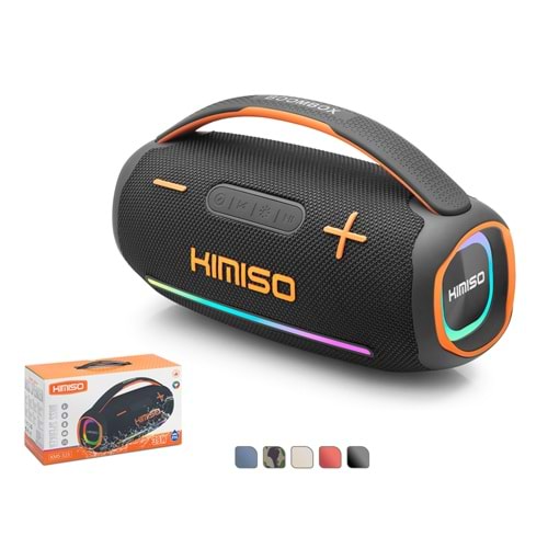 KIMISO KMS323 Bluetooth Hoparlör 30W TWS FM Radyo USB TF IPX6 Outdoor RGB