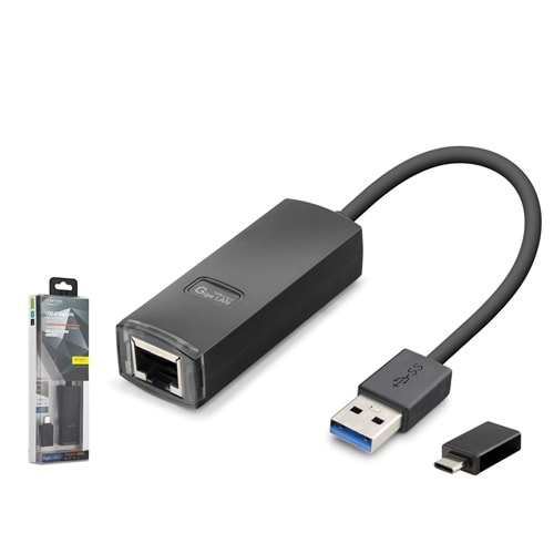 iETOP LAN03 USB 3.1 Type-C Gen1 Ethernet Adaptör Gigabit Siyah