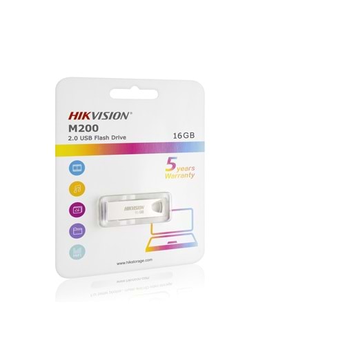 HIKVISION M200 16 GB USB 2.0 Metal Gövde Flash Bellek Gümüş