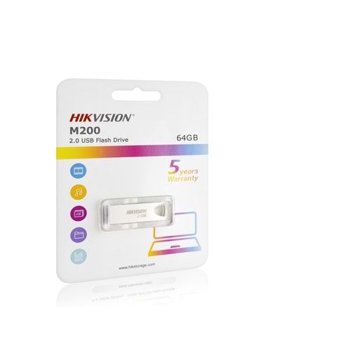 HIKVISION M200 64 GB USB 2.0 Metal Gövde Flash Bellek Gümüş