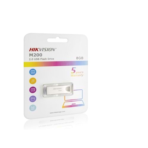 HIKVISION M200 8 GB USB 2.0 Metal Gövde Flash Bellek Gümüş