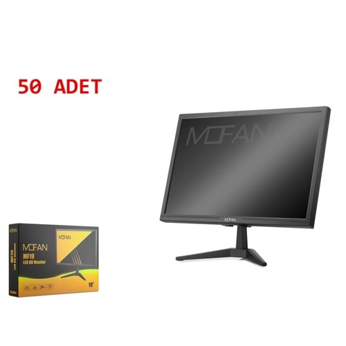 MOFAN MF19 19 İnç LED Monitör Dahili Hoparlörlü HDMI VGA 75Hz 1440x900 50 Adet Siyah
