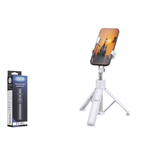NODAR ND1031 Telefon Tripodu ve Selfie Çubuğu Bluetooth Kumandalı Beyaz