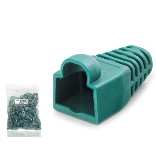 NODAR ND2428 RJ45 Konnektör Koruyucu Papuç 100 Adetli Paket Yeşil