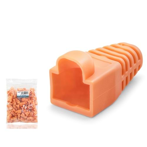 NODAR ND2432 RJ45 Konnektör Koruyucu Papuç 100 Adetli Paket Turuncu