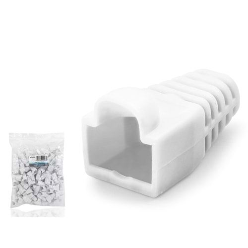 NODAR ND2433 RJ45 Konnektör Koruyucu Papuç 100 Adetli Paket Beyaz